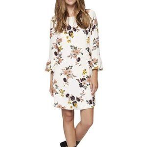 Sanctuary Woodlands Floral Cream Mini Dress Size Medium